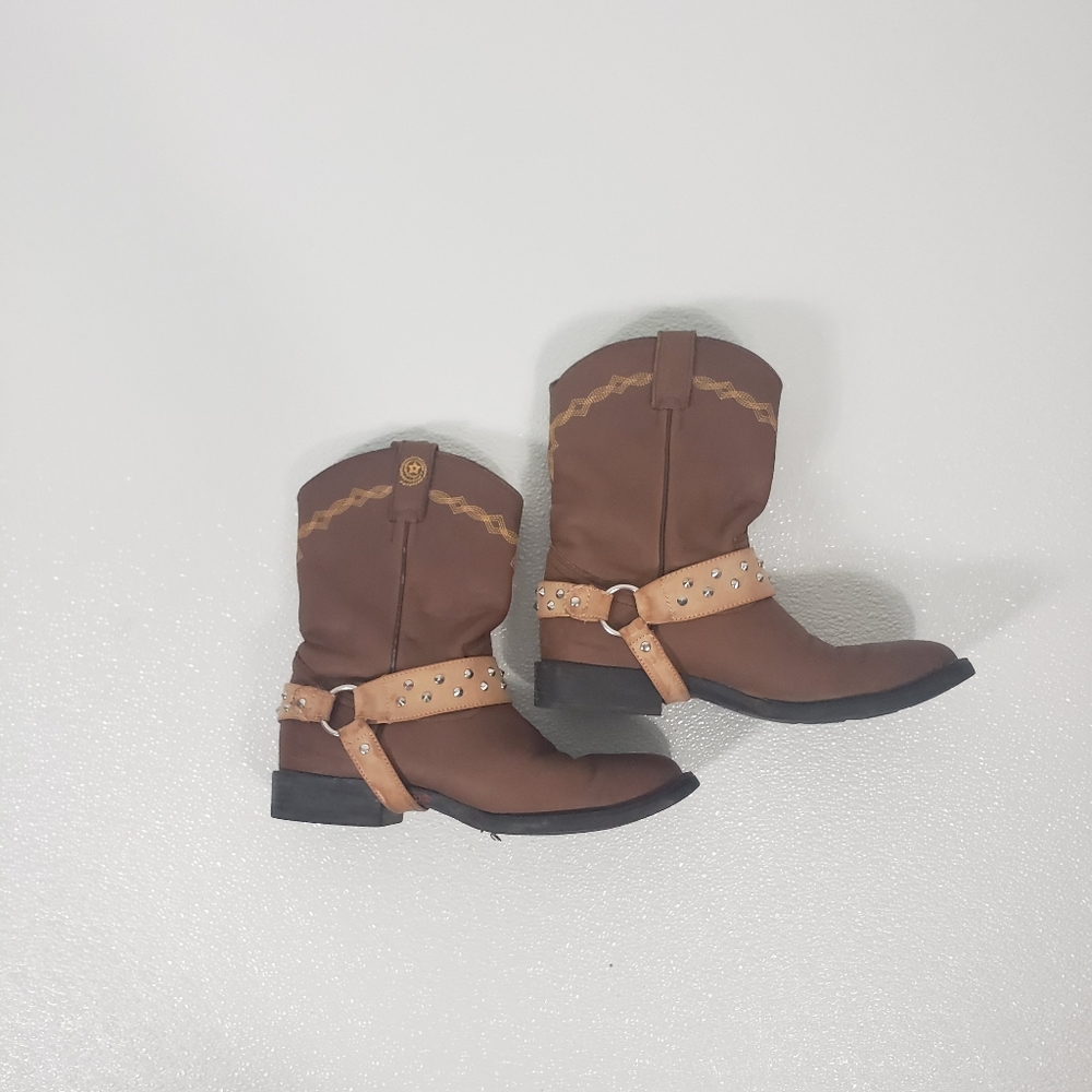 Justin Womens Leather Harness Boots 6.5